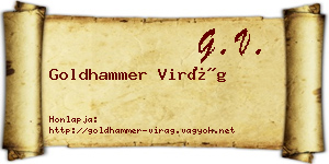 Goldhammer Virág névjegykártya